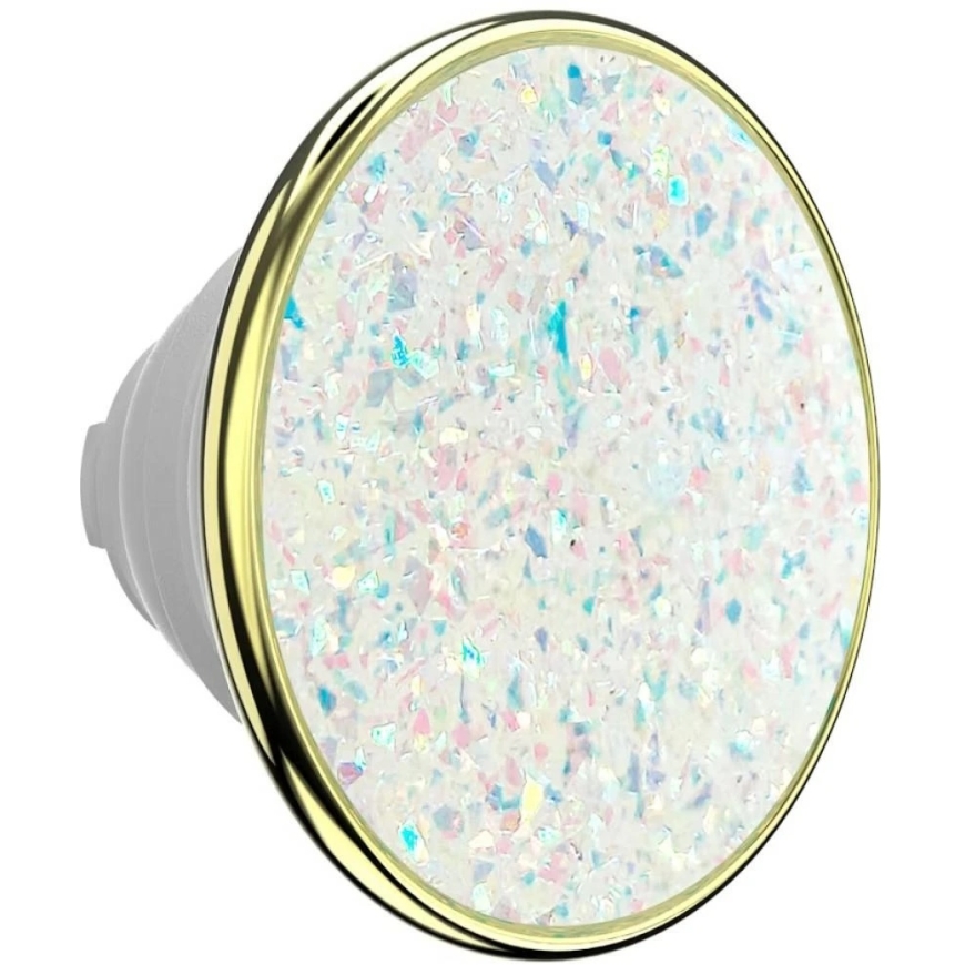 PopSockets PopTop Luxe Enamel Opal Phone Holder and Stand White