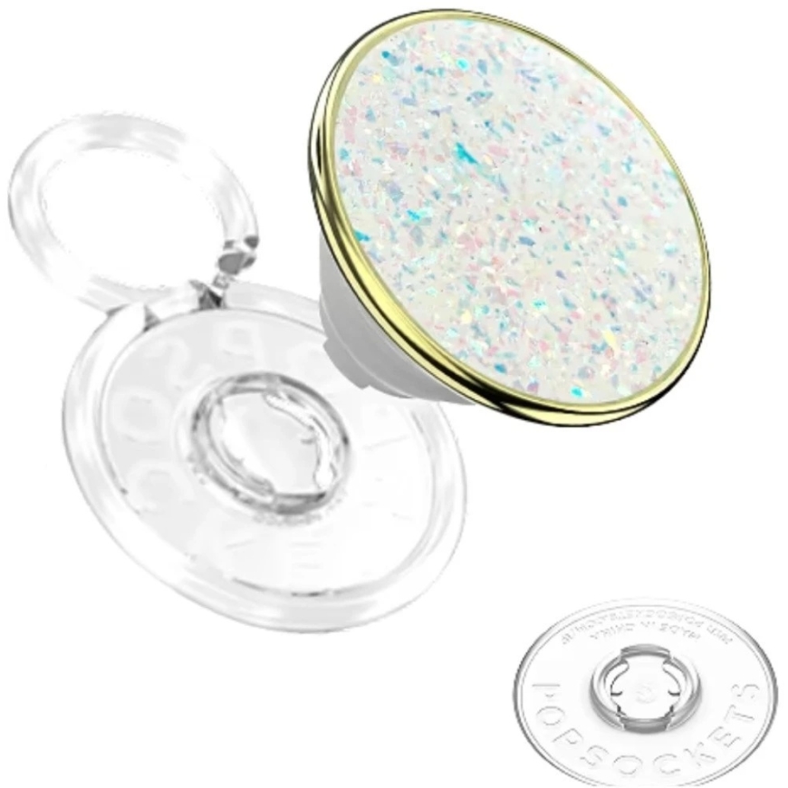 PopSockets PopTop Luxe Enamel Opal Держатель для телефона и подставка белый – 4
