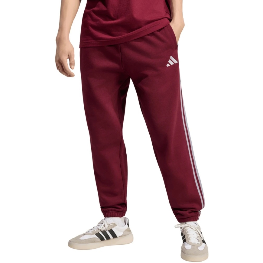 adidas Essentials 3-Stripes Fleecetaskut kapeat hihnat miehille Bordeaux-värissä KY4134 (XL)