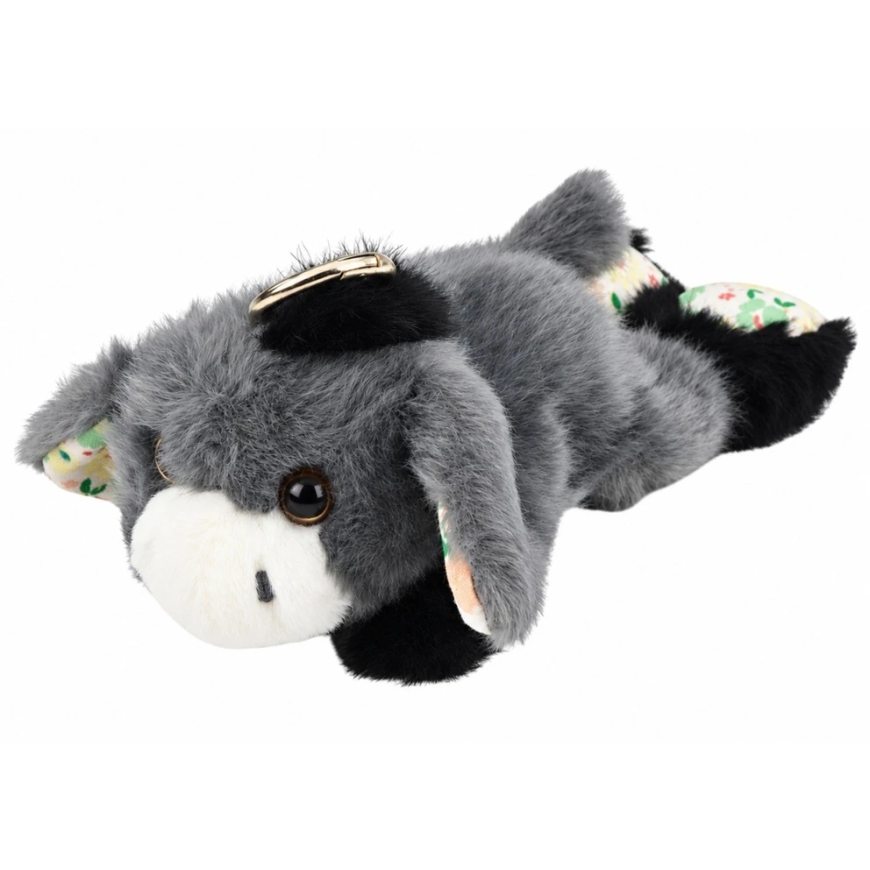 Lean Toys Gray Sensory Weighted Plush Donkey Keychain with Beads (17cm) – 2
