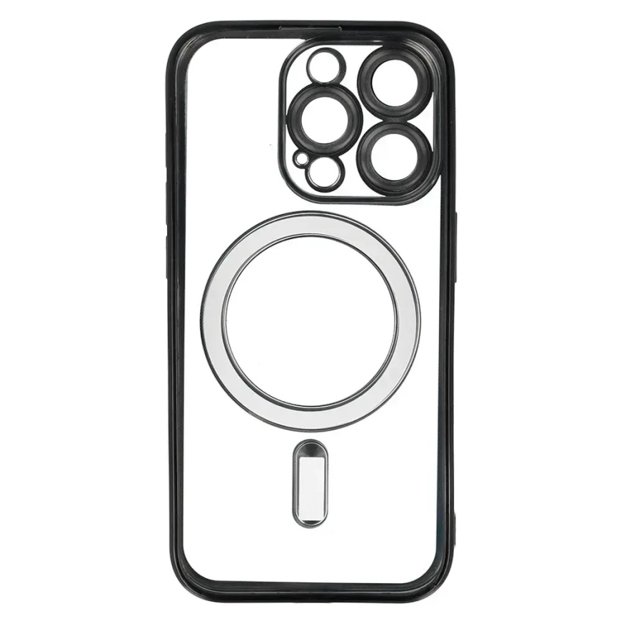 Metallic phone case with MagSafe support for iPhone 13 Pro Max black – 5