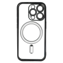 Metallic maciņš ar MagSafe atbalstu telefonam iPhone 13 Pro Max melns Metallic maciņš ar MagSafe atbalstu telefonam iPhone 13 Pro Max melns