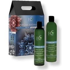 HS Milano Vegan Radiance Igapäevaseks Kasutamiseks Juuksehoolduskomplekt (Šampoon, 350 ml + Konditsioneer, 350 ml)