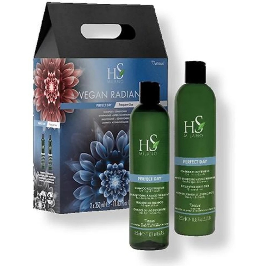 HS Milano Vegan Radiance Набор для повседневного ухода за волосами (Шампунь, 350 мл + Кондиционер, 350 мл) – 2