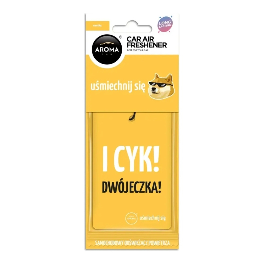 Automobilinis oro gaiviklis AROMA CAR LETS SMILE Medvilnė Vanilė