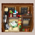 "Cada" building blocks, Japanese library building, 1292 pieces, C66020W "Cada" building blocks, Japanese library building, 1292 pieces, C66020W