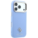 Guess Saffiano Small 4G & Classic Logo MagSafe kate iPhone 18 Pro Max / 17 Pro Max - Heled sinine