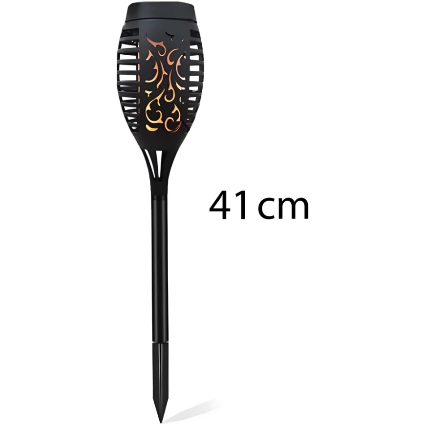8x solar-powered garden lights with LED lanterns and flame effect – 5
