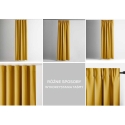 Samta aizkars ar cilpām AmeliaHome 140 × 230 cm, sinepju Samta aizkars ar cilpām AmeliaHome 140 × 230 cm, sinepju