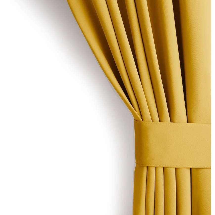Velvet Curtain with Loops AmeliaHome 140 × 230 cm, Mustard – 4