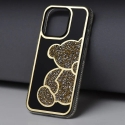 TEDDY BEAR puhelinsuojus iPhone 17 Pro:lle, kultainen TEDDY BEAR puhelinsuojus iPhone 17 Pro:lle, kultainen