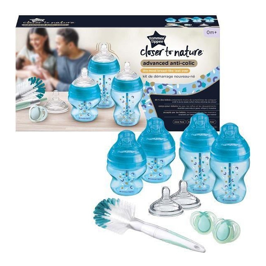 TOMMEE TIPPEE ADVANCED ANTI-COLIC НАБОР ДЛЯ ПРИКОРМЛИВАНИЯ, Синий – 2