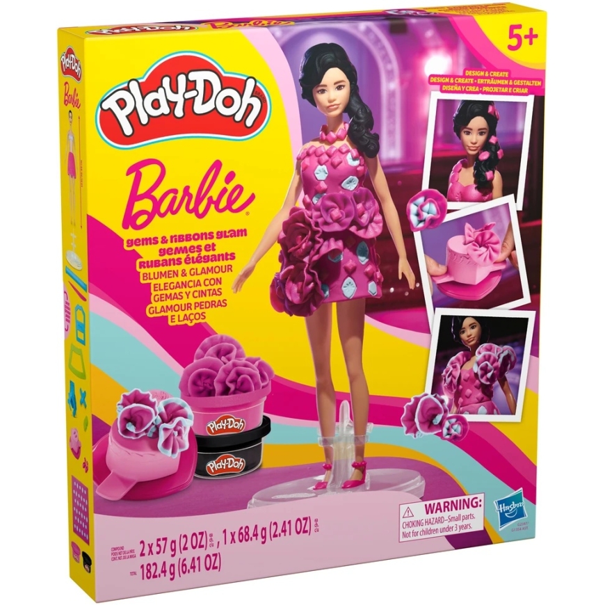 PLAY-DOH BARBIE Komplekts „Mirdzums un lentas“
