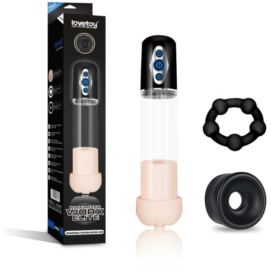 Lovetoy elektriline peenise pump koos imemisotsikuga – 3