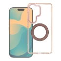 Case for Samsung A36 Frame Circle Stand compatible with MagSafe gold