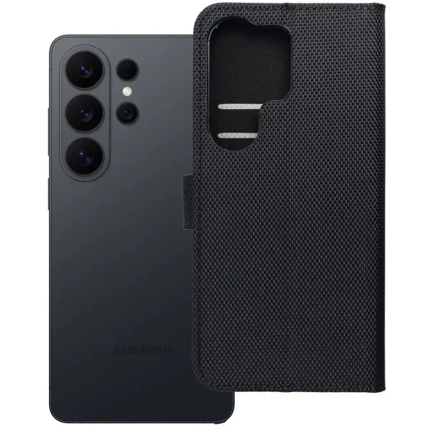 OEM Maciņš ar vāku Xiaomi 17 PRO / 18 PRO 4Card RFID Zādzības aizsardzība Tehniskā auduma Melns – 2