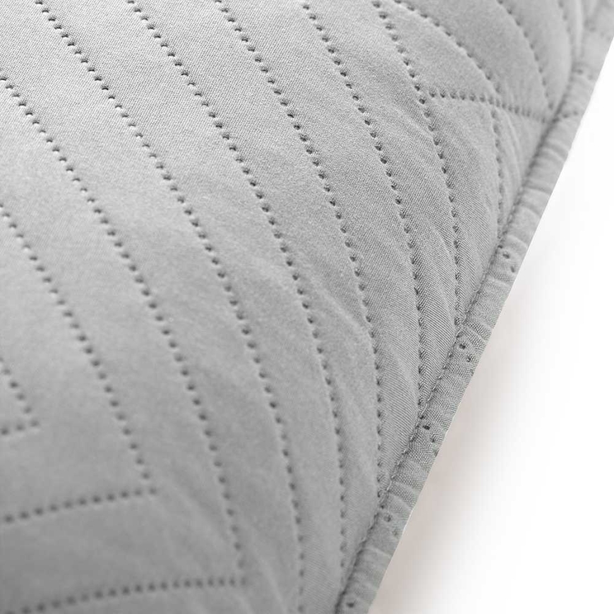 RESTILO SOFTA decorative cushion cover, embossed gray, glamour style, microfibre, 45 x 45 cm – 4