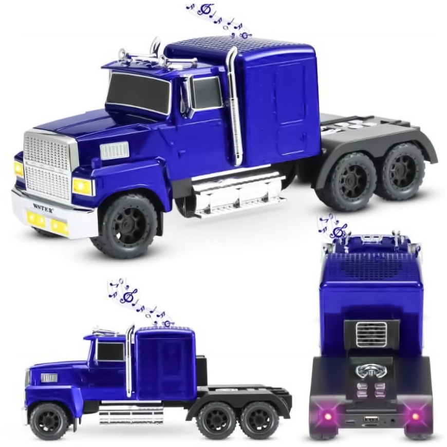 LTC Retro Bluetooth Speaker WS-570 Truck, 10W, FM Radio, USB, TF, LED Display, Battery 1500 mAh, Blue – 3