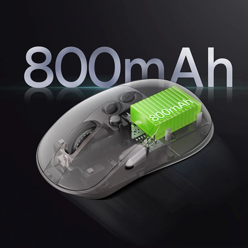Baseus Editor Juhtmeta Arvutihiir 800 mAh Aku ja Aku Oleku Indikaatoriga - Valge – 4