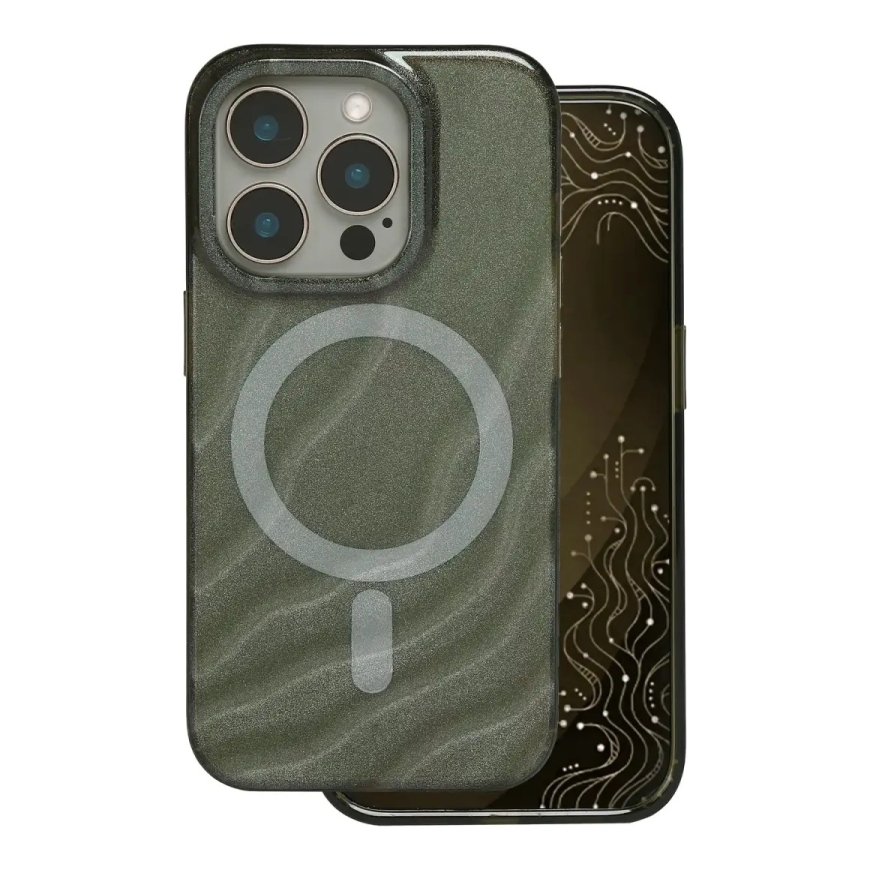 Tecto Shield Desert Mag -kuori iPhone 15 Pro 6,1" tummanoliivinvihreä – 2