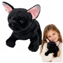 Lean Toys Mīkstā rotaļlieta - melnais franču buldogs, 22 cm Lean Toys Mīkstā rotaļlieta - melnais franču buldogs, 22 cm