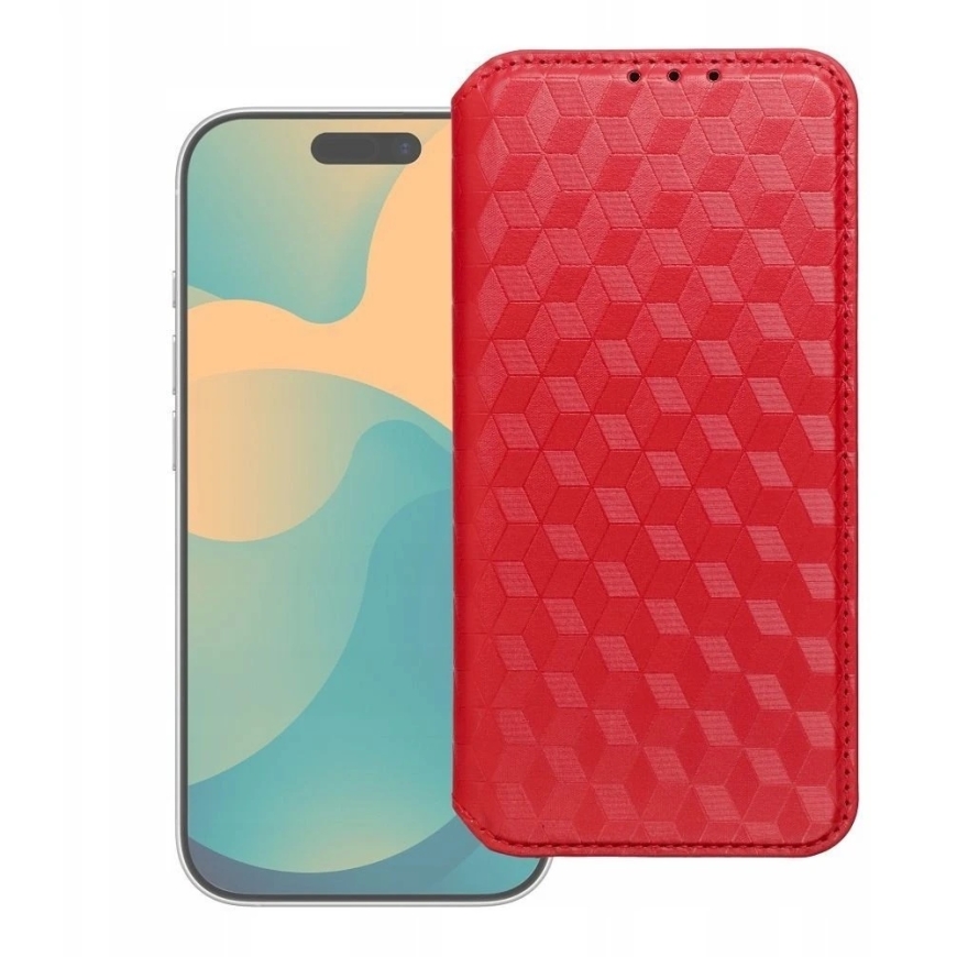 OEM Чехол с крышкой для Xiaomi Redmi NOTE 15 5G Cubic Book Красный – 5