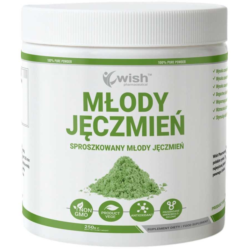 Wish Pharmaceutical Порошок молодых ячменных побегов Добавка питания 250г