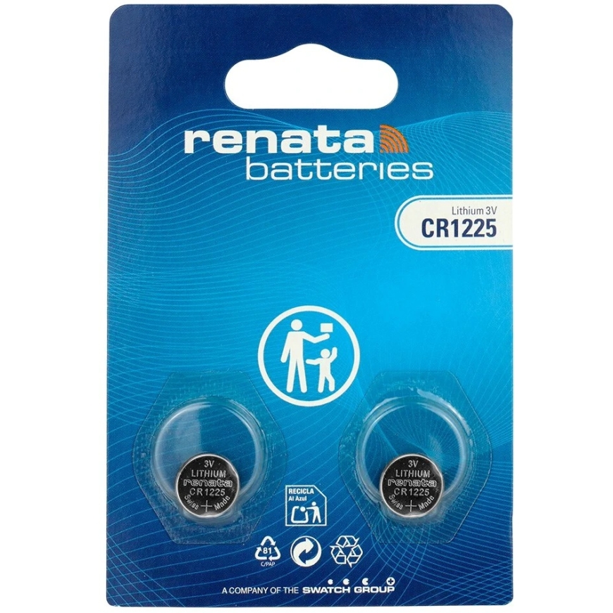 Akumulators - Renata CR1225 Litija 3V 48mAh