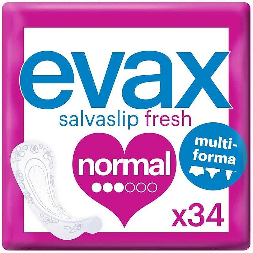 Evax Salvaslip Normal Multiform Panty Liners 34 pieces