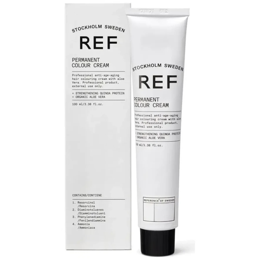 REF Permanent Colour Vegan Permanent Hair Dye 8.44 Intense Copper Light vaaleille hiuksille, 100 ml – 2