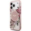 Guess IML Flower & Tonal Circle MagSafe kate iPhone 18 Pro Max / 17 Pro Max jaoks, roosa