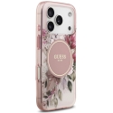 Dėklas Guess IML Flower & Tonal Circle MagSafe, skirtas iPhone 18 Pro Max / 17 Pro Max, rožinis Dėklas Guess IML Flower & Tonal Circle MagSafe, skirtas iPhone 18 Pro Max / 17 Pro Max, rožinis