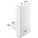 Зарядное устройство Goobay Двойное USB-C PD GaN 90 Плоское Быстрое Зарядное Устройство (45W) Белое Зарядное устройство Goobay Двойное USB-C PD GaN 90 Плоское Быстрое Зарядное Устройство (45W) Белое