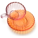 Affek Design Cup with Saucer 210ml Made of Glass, Brown Affek Design Cup with Saucer 210ml Made of Glass, Brown