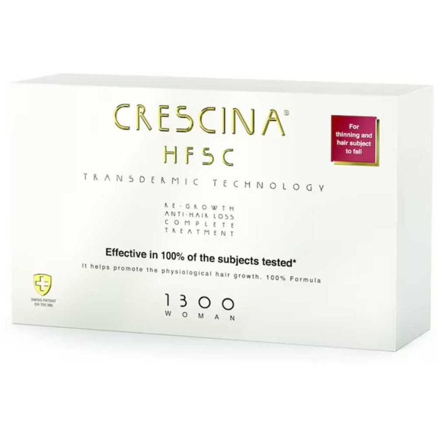 Labo Crescina Transdermic HFSC 1300 hiusten kasvua edistävät ampullit, päänahan seerumi, naisille, 10 + 10 kpl, 3,5 ml