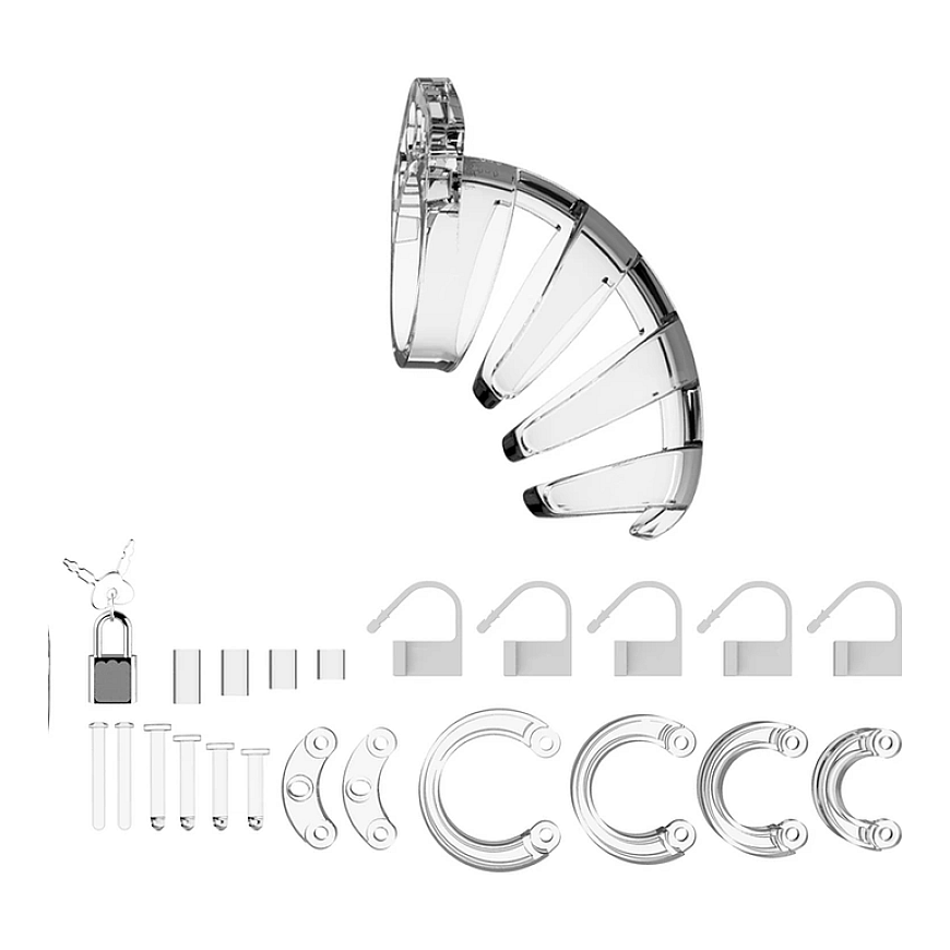 Mancage 02 model – Beauty – 3.5 inch – Rooster cage – Transparent – 4