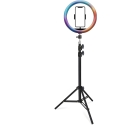 Retoo RTO Žiedinė lempa rgb led selfie ring statyw pilot + telefono laikiklis 21 Retoo RTO Žiedinė lempa rgb led selfie ring statyw pilot + telefono laikiklis 21