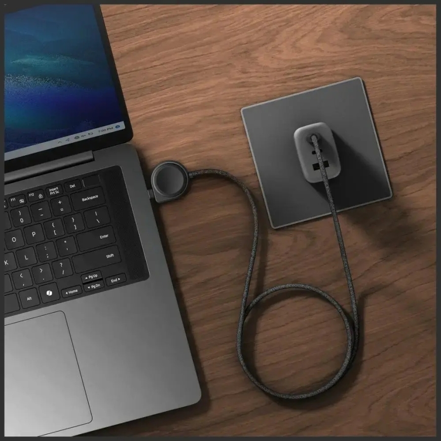 Кабель Energea Flow Duo 2-в-1 USB-C на USB-C + зарядное устройство для часов Samsung 480Mb/s 60W 1.5м черный – 5