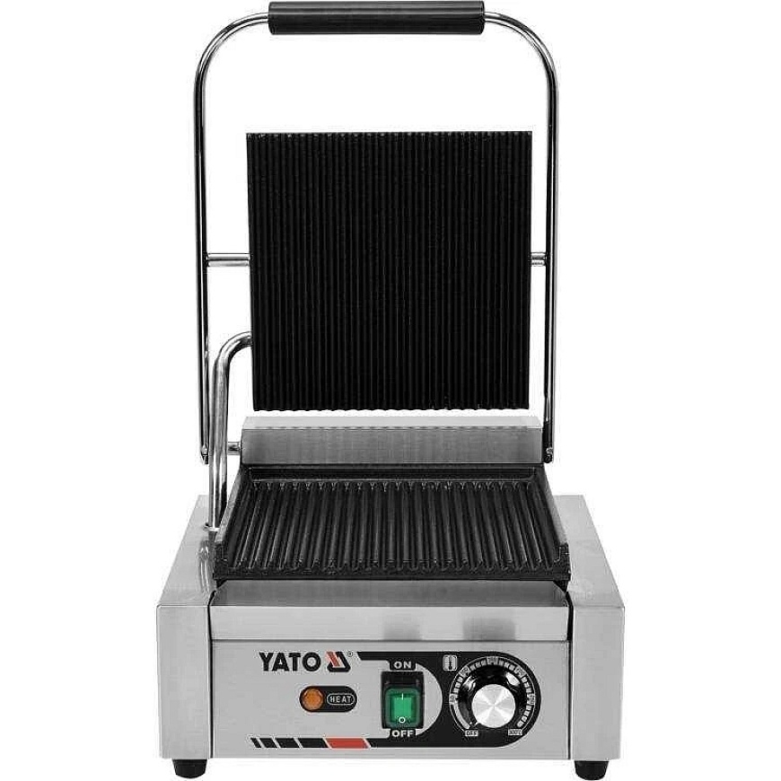 Yato Electric Contact Grill, Grooved, 32cm, 1.8kW, Griddle – 3