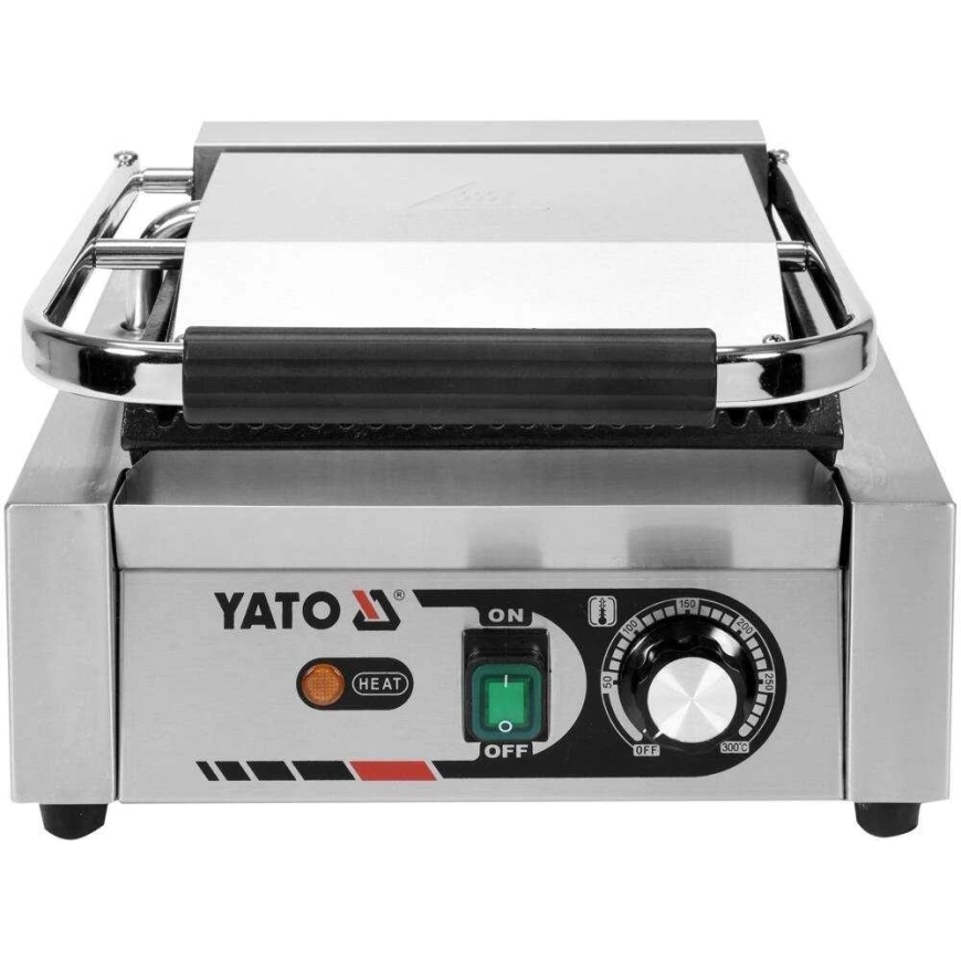 Yato Elektriskais kontaktgrils, ribots, 32cm, 1.8kW, pannas – 4