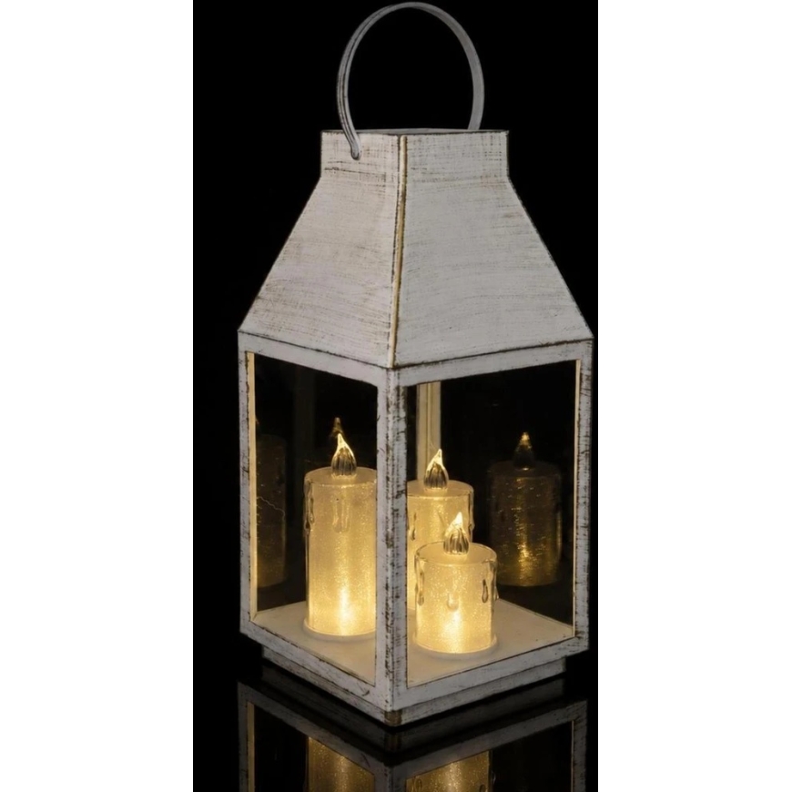 Koopman Advento žibintas-latarnia roratės LED 35 cm 3 žvakės balta – 2