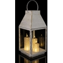 Koopman Advento laterna LED 35 cm 3 sveces balta Koopman Advento laterna LED 35 cm 3 sveces balta