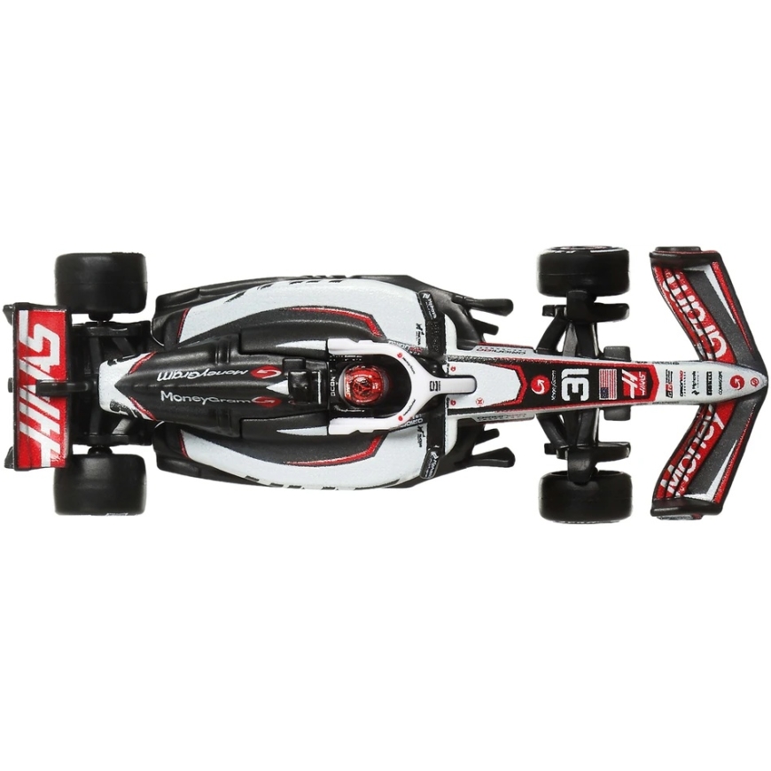 Hot Wheels Premium Formula 1 MoneyGram Haas 2-pakk metallist F1 autosid Esteban Ocon 31 ja Oliver Bearman 87 – 2