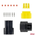 3-napainen liitin- ja pistorasia-setti 2,2 mm AMIO-04347