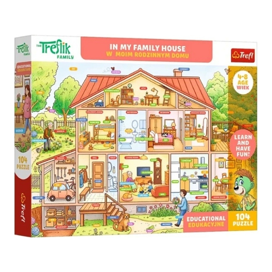 Trefl PUZZLE Edu 104 Manas Ģimenes Mājas 15603