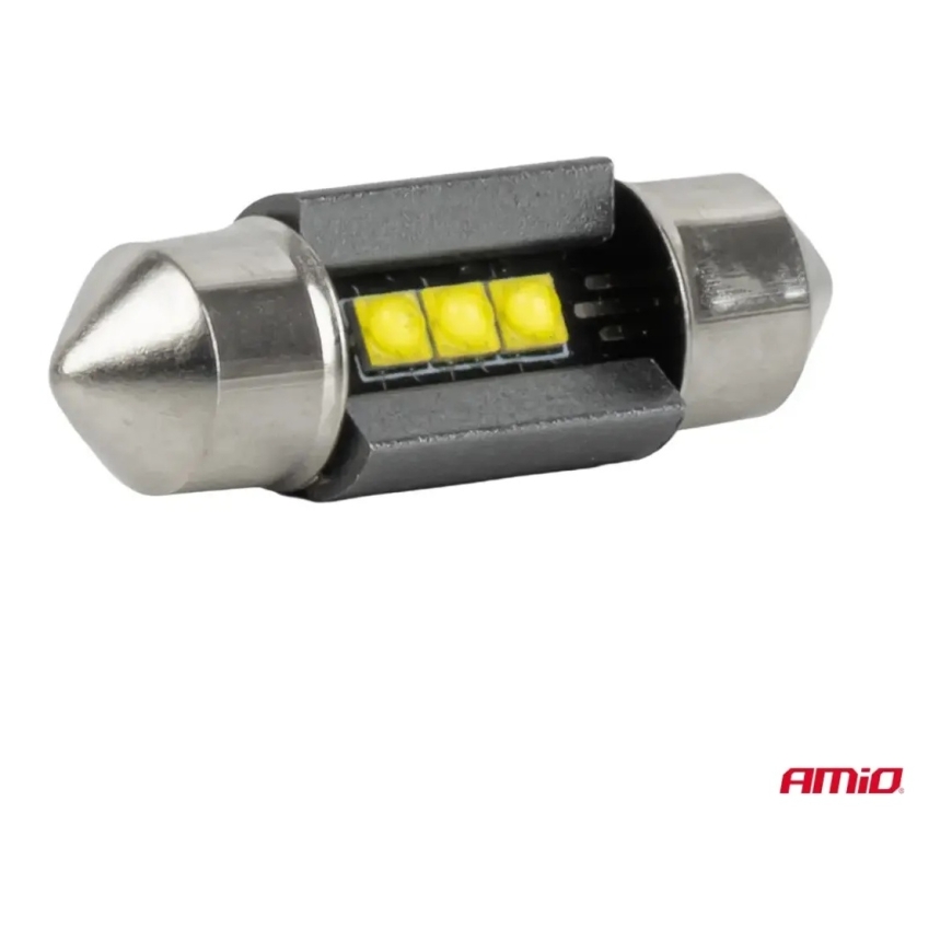 LED spuldzes CANBUS 31mm 2525 3SMD Balta 12/24V AMIO-05006 – 3
