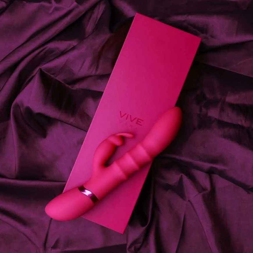 Vive By Shots Rožinė Stimulating Rings, Vibrating G-Spot Rabbit - Rožinė – 3