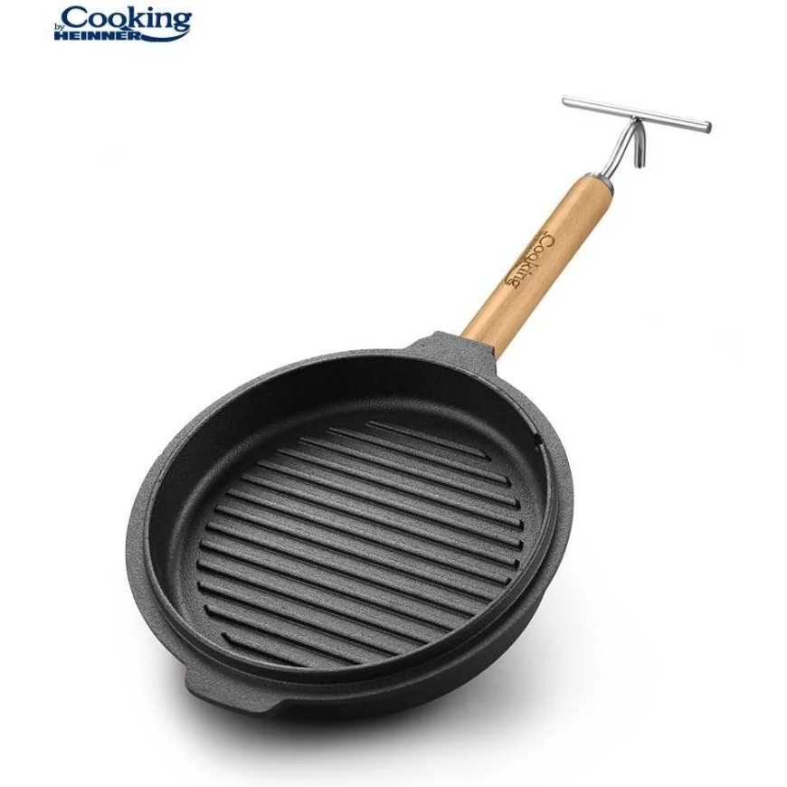 Čuguna tējkanna ar vāku, 25 cm diametrs, 4 l, dabiska, "Cooking by Heinner" – 5