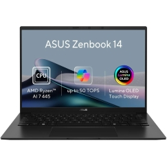 ASUS NTB Zenbook 14 (UM3406GA-OLED239WZ) kannettava tietokone, AI 7 445, 14" 1920x1200, 32GB, 512GB SSD, Radeon, W11 Home, Jade 