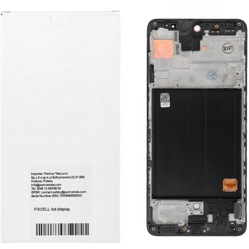 Zila FIXCELL LCD ekrāns SAMSUNG A51 4G AMOLED ar rāmīti (atjaunots) – 4